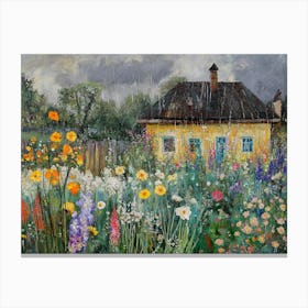 A Rainy European Garden # 2 Canvas Print