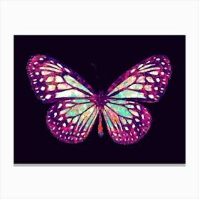 Butterfly in Colorful Digital Painting v2 Canvas Print