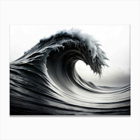 Large Ocean Wave Breaking Canvas Print