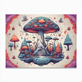 Mushroom House 1 Canvas Print