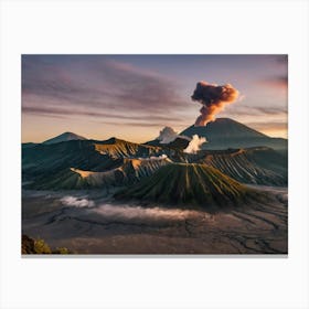 Sunrise Over Bromo Volcano Canvas Print