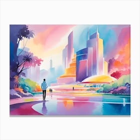 Futuristic Cityscape 5 Canvas Print