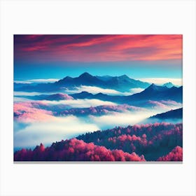 Sunrise Over The Mountains 3 Canvas Print