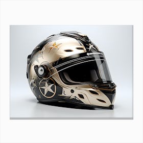 F1 Helmet With Stars Canvas Print