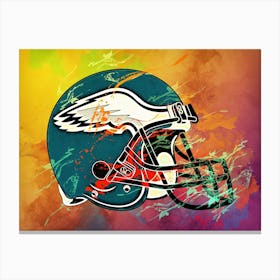 Philadelphia Eagles Helmet Abstract Canvas Print