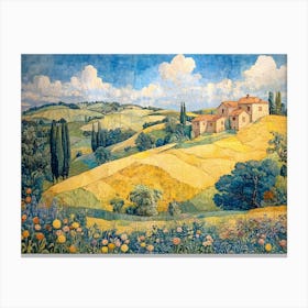 European Countryside Tapestry 1 Canvas Print