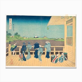 Sazai Hall At The Temple Of The Five Hundred Arhats, Katsushika Hokusai 1 Canvas Print