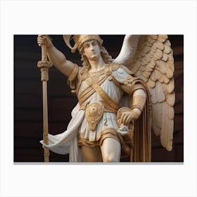 Angel Holding A Spear Canvas Print
