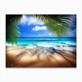 Beach Wallpaper Canvas Print