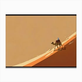 Camel In The Desert 6 Canvas Print