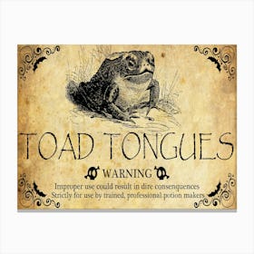 Toad Tongues, Halloween Poster Canvas Print