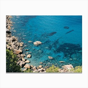 Blue Coast of Ibiza // Ibiza Nature & Travel Photography Canvas Print