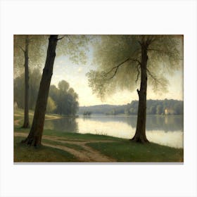 Walk By The Lake 1 Canvas Print