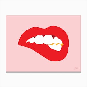 Bite My Lip Canvas Print