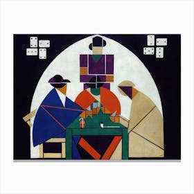 The Cardplayers, Theo Van Doesburg Canvas Print