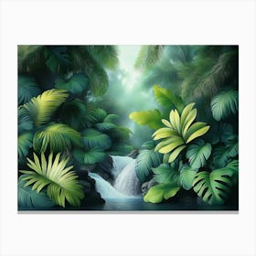 3d Nature Painting Canvas Print