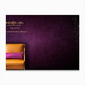 Autumn Themed Business Wallpaper Showcasing A Gradient Of Pink To Purple With A Splash Of Colorful 2 1 Canvas Print