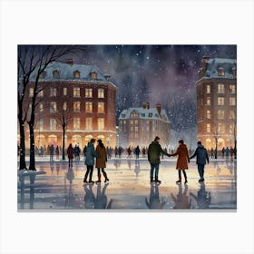 Christmas In The City Canvas Print