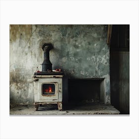 Old Stove Canvas Print