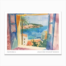 Menorca From The Window Series Poster Painting 1 Canvas Print