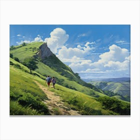 Two People On A Hill Canvas Print