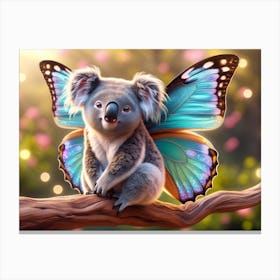 Koala-Butterfly Marvel Canvas Print