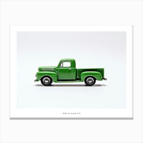 Toy Car 49 Ford F1 Green Poster Canvas Print