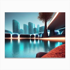 Futuristic City 65 Canvas Print