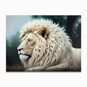 White Lion 19 Canvas Print