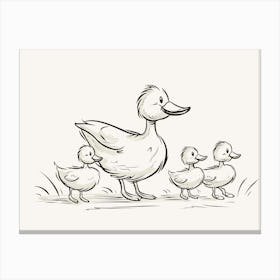 Duck Family Kids and Nursery 1 Canvas Print