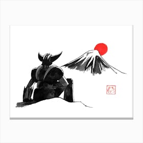 Goldorak Et Fuji San Canvas Print