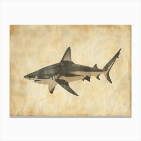 Thresher Shark Silhouette 7 Canvas Print