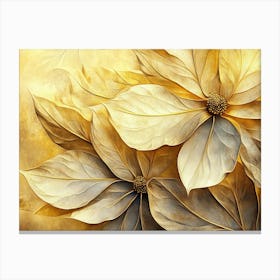 Golden Poinsettia 1 Canvas Print