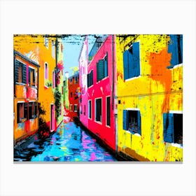 Venice Time - Waterway Villas Canvas Print