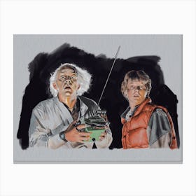 Marty and Doc. Back to the future. Canvas Print