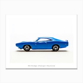 Toy Car 69 Dodge Charger Daytona Blue Poster Canvas Print
