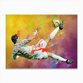 Cristiano Ronaldo Bicycle Kick 2 Canvas Print