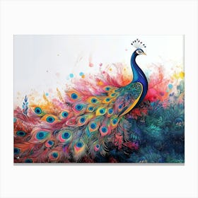 Peacock Painting 20 Canvas Print