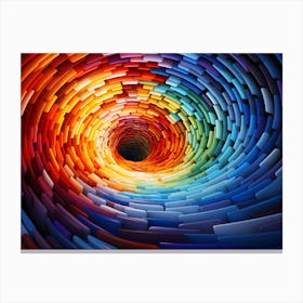 Rainbow Into The Abyss Abstract Canvas Print