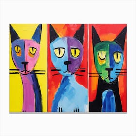 Three Cats 33 Canvas Print