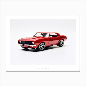 Toy Car 69 Camaro Red Poster Canvas Print