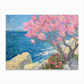 Magnolia Tree By The Sea Canvas Print