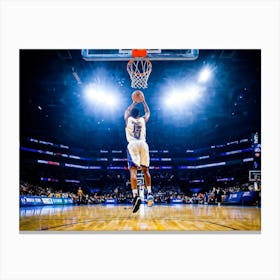 Court Arena Sport Basketball Professional Game Net Ball Point Action Background Man Prof (13) Canvas Print