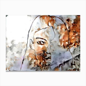 Brushstroke Portrait Canvas Print