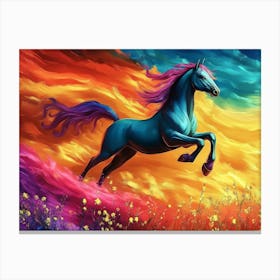 Fantasy Illustration of a Wild Horse 1 Canvas Print