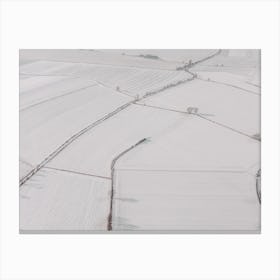 Snow Covered Crop Fields Canvas Print