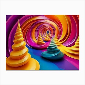 A Vibrant 3d Modern Canvas Print