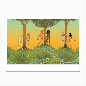 Eve And Eve, Adam And Adam, Adam And Eve Canvas Print
