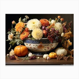 Thanksgiving Flowers Canvas Print