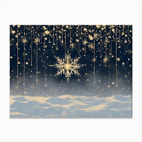 Gold Snowflake 2 vector art Canvas Print